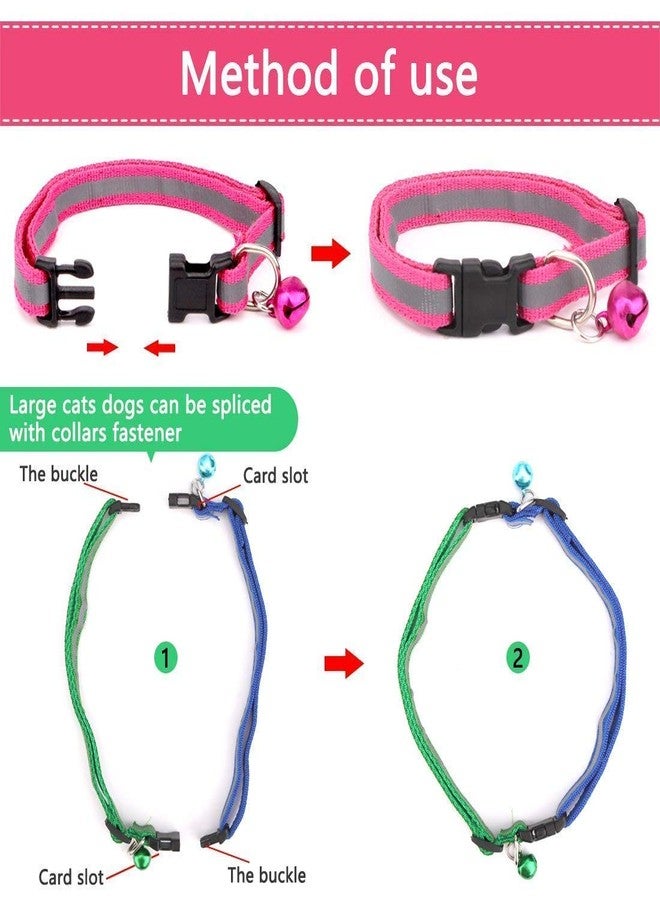 Pet Guard Nylon Reflective Cats Collar with Bell - Black - Image 5